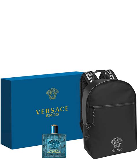 versace perfume mens set|Versace men's perfume with backpack.